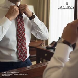 Robert Talbott Hand-Sewn Silk Paisley Tie - Red